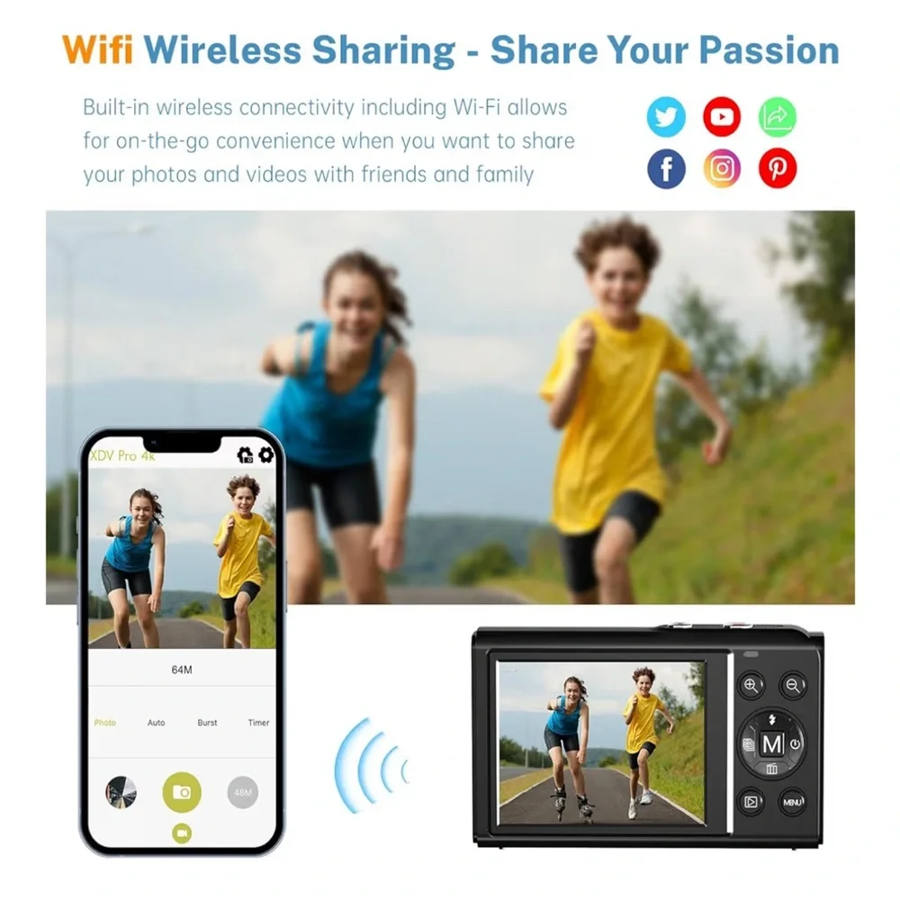 Saneen 4K WiFi Kids Digital Camera